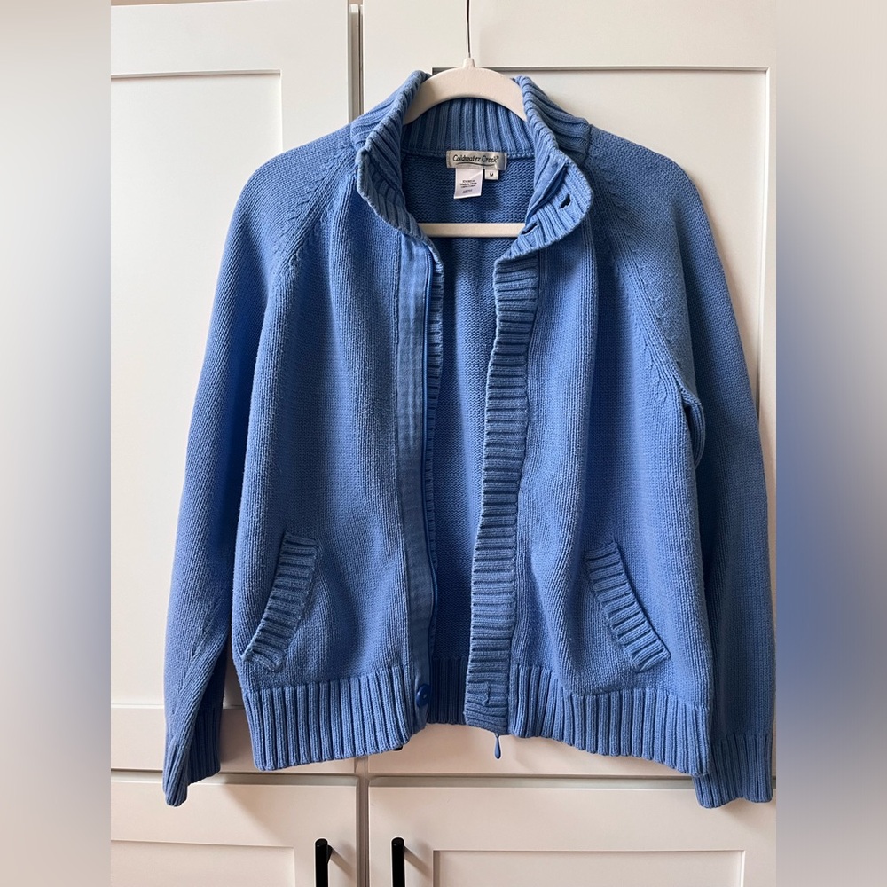 Blue Coldwater Creek sweater jacket!